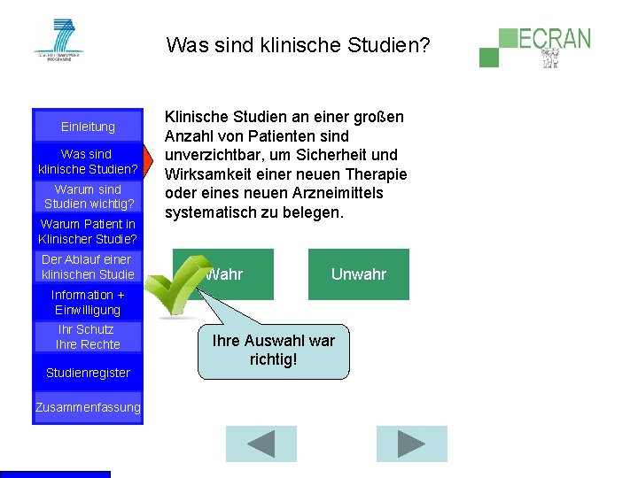 Was sind klinische Studien? Einleitung Was sind klinische Studien? Warum sind Studien wichtig? Warum