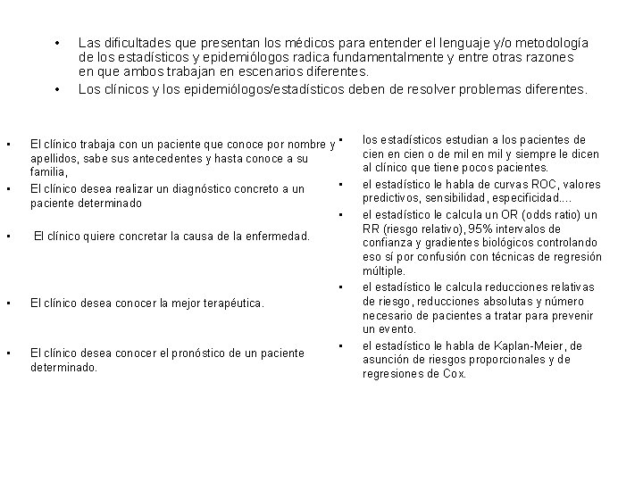 • • • Las dificultades que presentan los médicos para entender el lenguaje • • • Las dificultades que presentan los médicos para entender el lenguaje