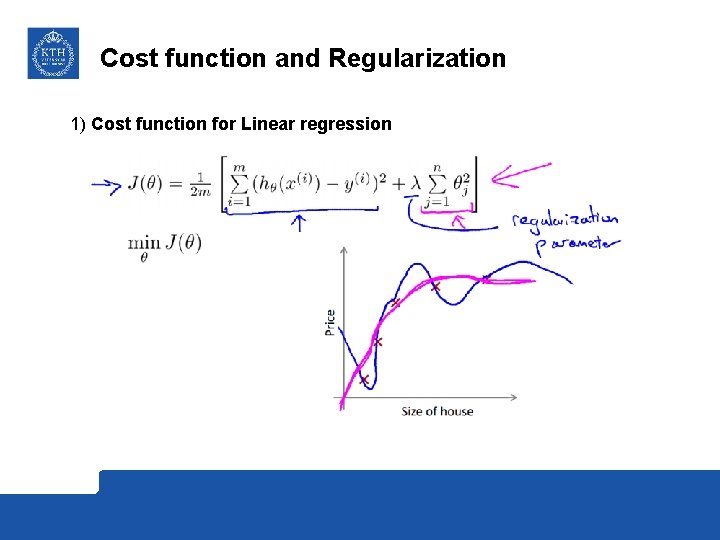 Cost function and Regularization 1) Cost function for Linear regression 