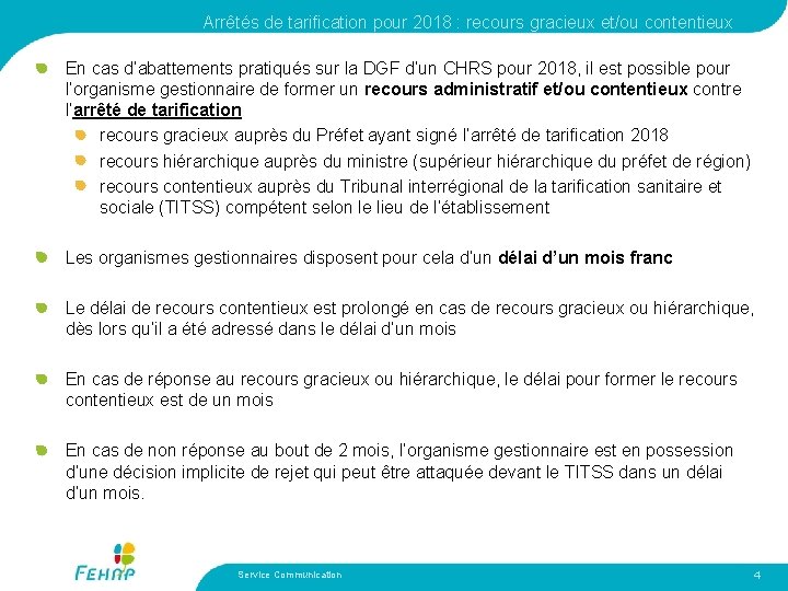 Arrêtés de tarification pour 2018 : recours gracieux et/ou contentieux En cas d’abattements pratiqués