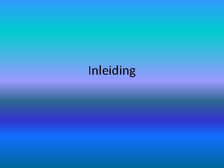 Inleiding 