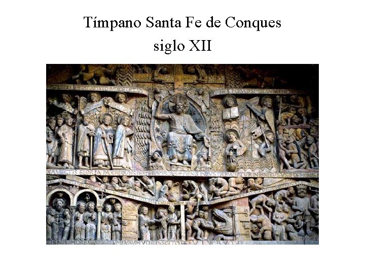 Tímpano Santa Fe de Conques siglo XII 