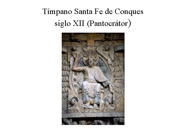 Tímpano Santa Fe de Conques siglo XII (Pantocrátor) 