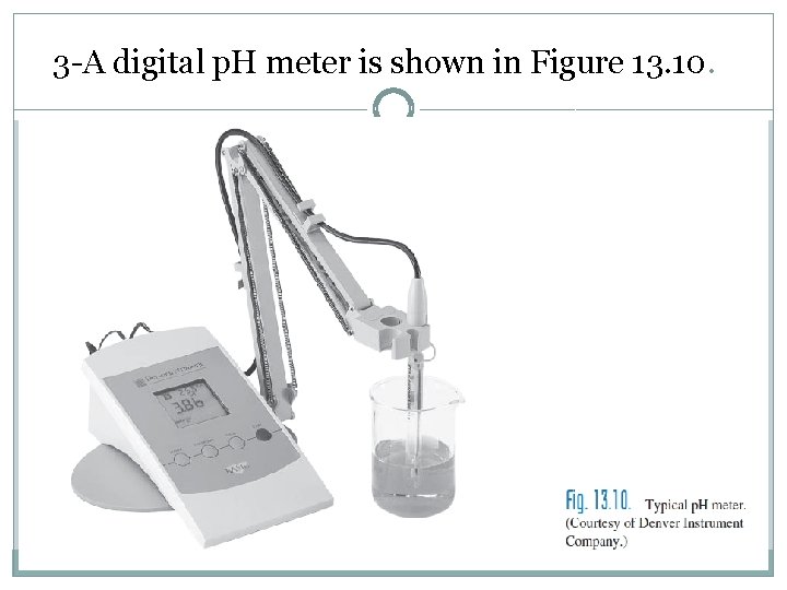 3 -A digital p. H meter is shown in Figure 13. 10. 