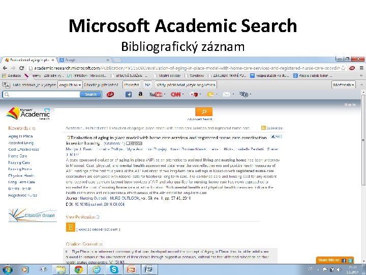 Microsoft Academic Search Bibliografický záznam 