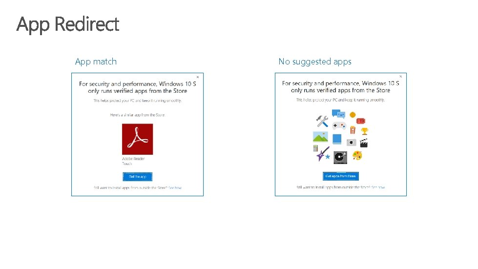 App match No suggested apps 