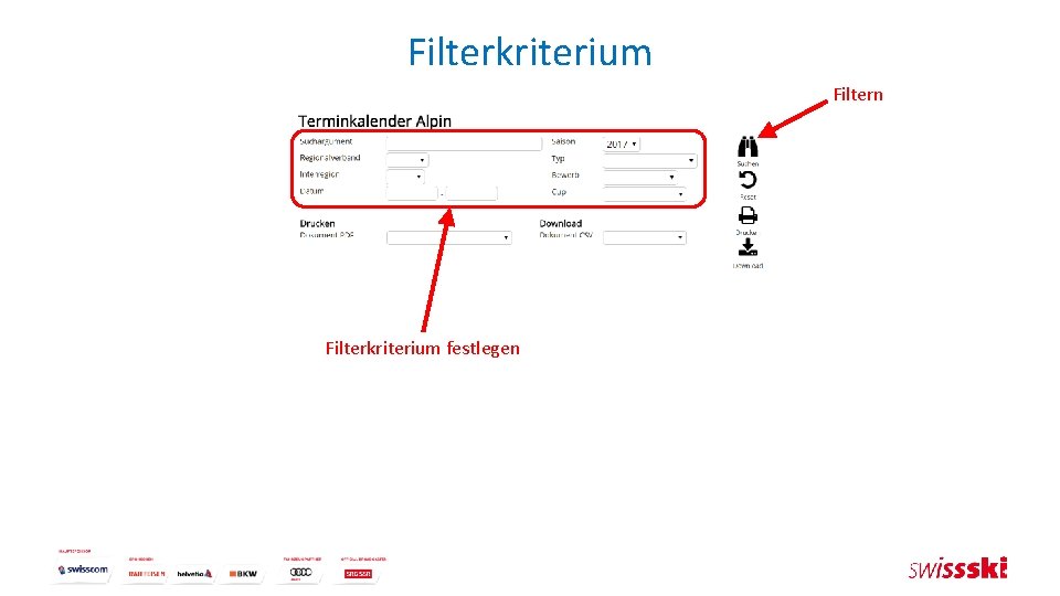 Filterkriterium Filtern Filterkriterium festlegen 