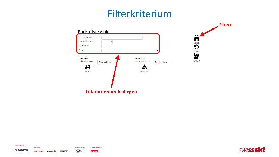 Filterkriterium Filtern Filterkriterium festlegen 