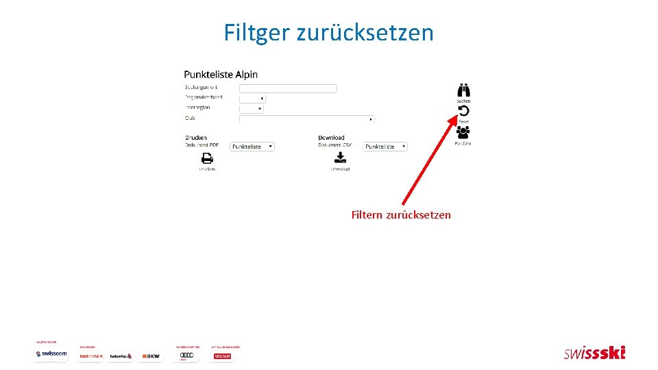 Filtger zurücksetzen Filtern zurücksetzen 