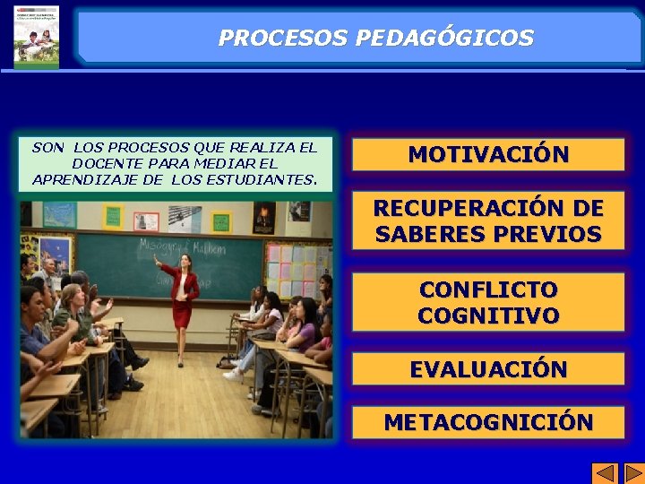 PROCESOS PEDAGÓGICOS SON LOS PROCESOS QUE REALIZA EL DOCENTE PARA MEDIAR EL APRENDIZAJE DE PROCESOS PEDAGÓGICOS SON LOS PROCESOS QUE REALIZA EL DOCENTE PARA MEDIAR EL APRENDIZAJE DE