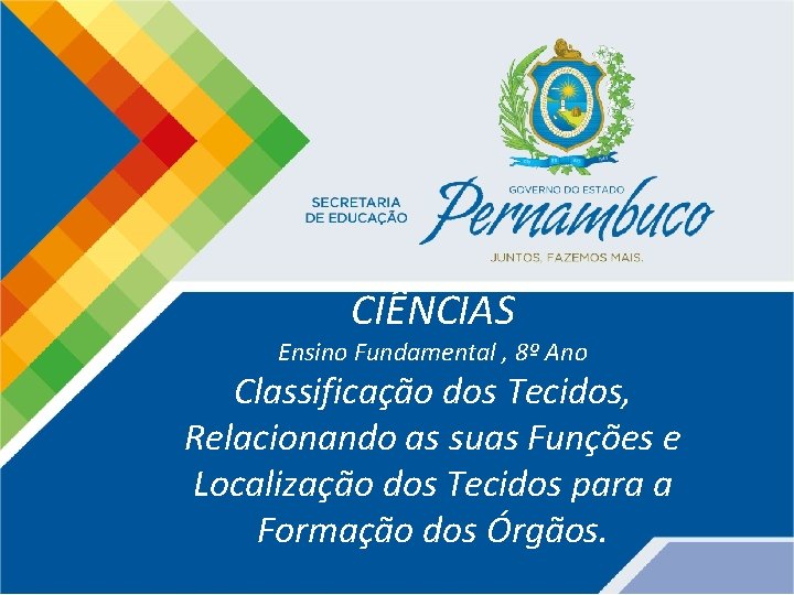CIÊNCIAS Ensino Fundamental , 8º Ano Classificação dos Tecidos, Relacionando as suas Funções e CIÊNCIAS Ensino Fundamental , 8º Ano Classificação dos Tecidos, Relacionando as suas Funções e