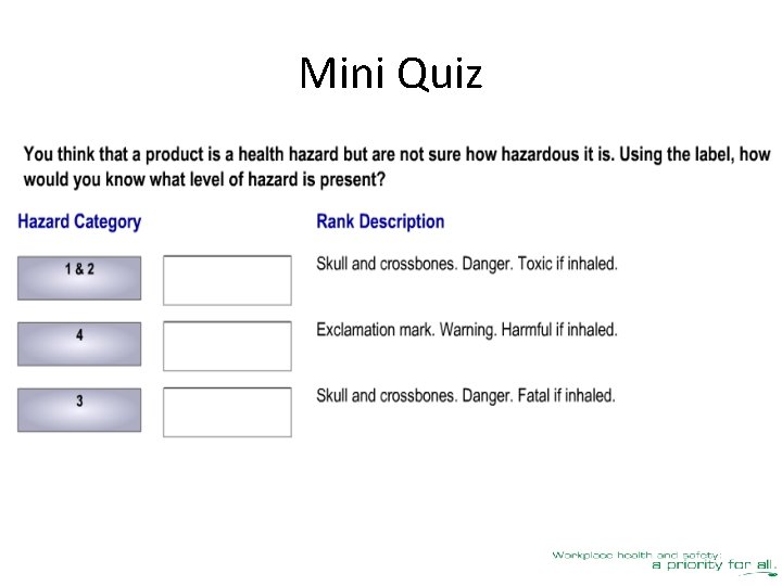 Mini Quiz 