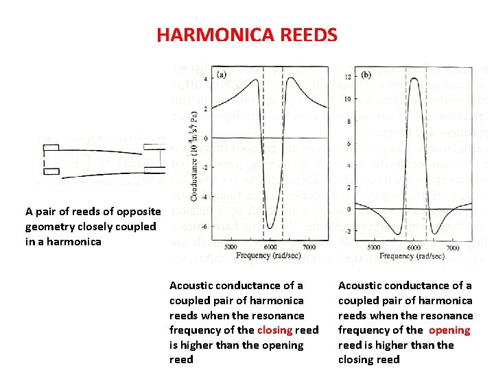 HARMONICA REEDS A pair of reeds of opposite geometry closely coupled in a harmonica HARMONICA REEDS A pair of reeds of opposite geometry closely coupled in a harmonica