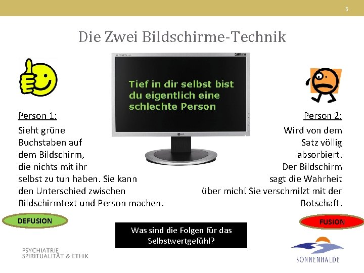 5 Die Zwei Bildschirme-Technik Tief in dir selbst bist du eigentlich eine schlechte Person