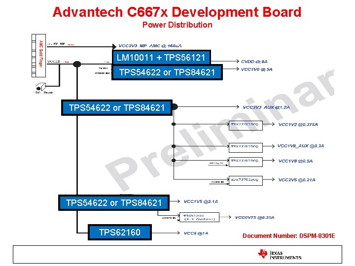 Advantech C 667 x Development Board Power Distribution LM 10011 + TPS 56121 TPS
