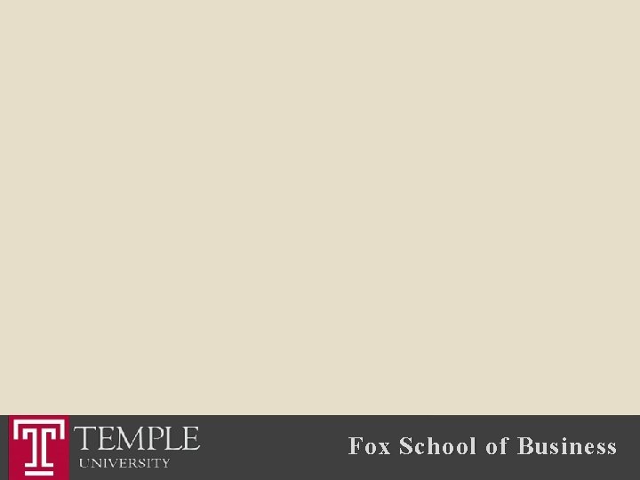 Fox School of Business 