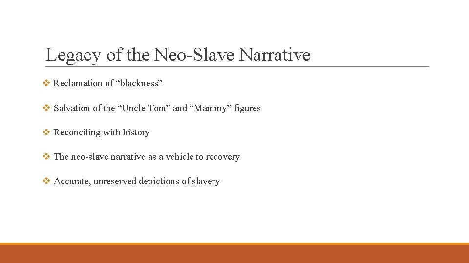 The NeoSlave Narrative 1966 PRESENT The NeoSlave Narrative