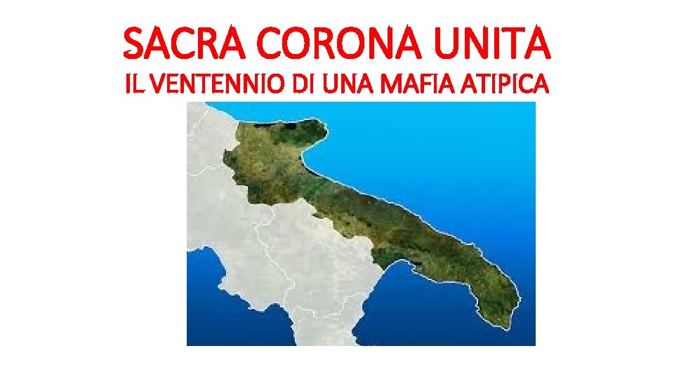 SACRA CORONA UNITA IL VENTENNIO DI UNA MAFIA ATIPICA 