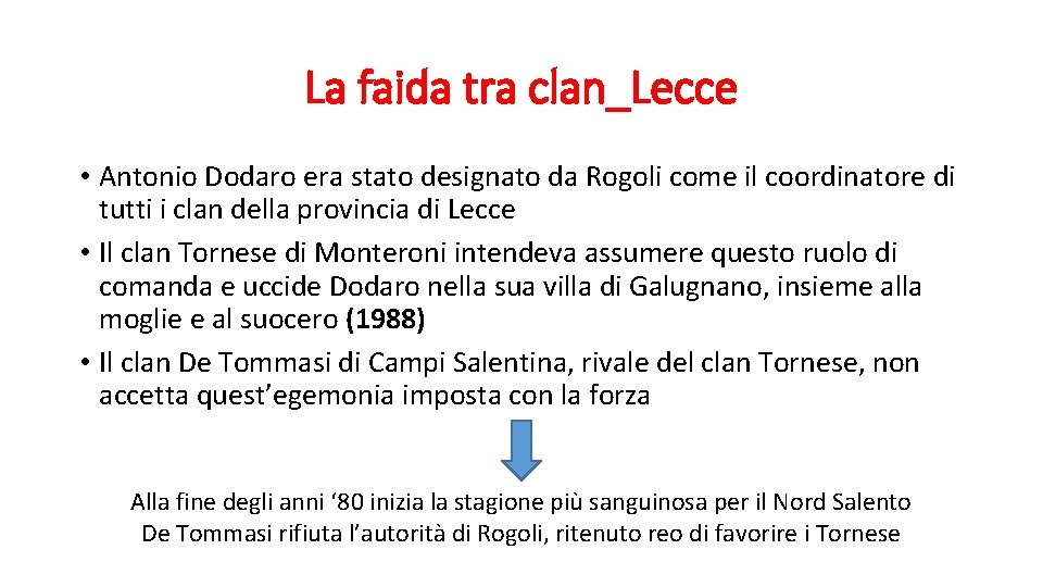 La faida tra clan_Lecce • Antonio Dodaro era stato designato da Rogoli come il