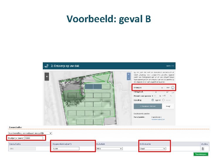 Voorbeeld: geval B 