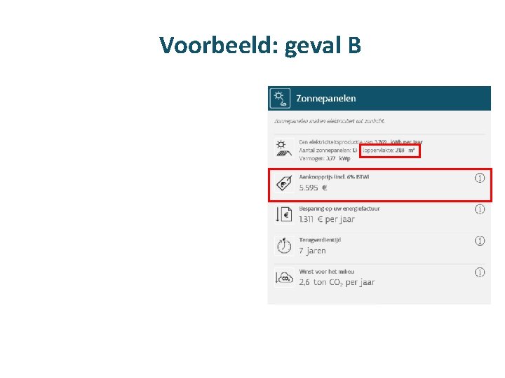 Voorbeeld: geval B 