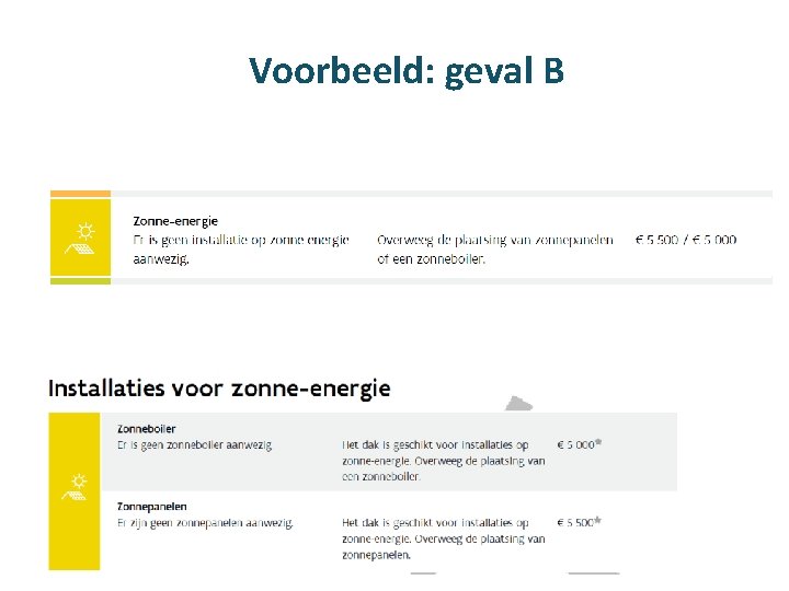 Voorbeeld: geval B 