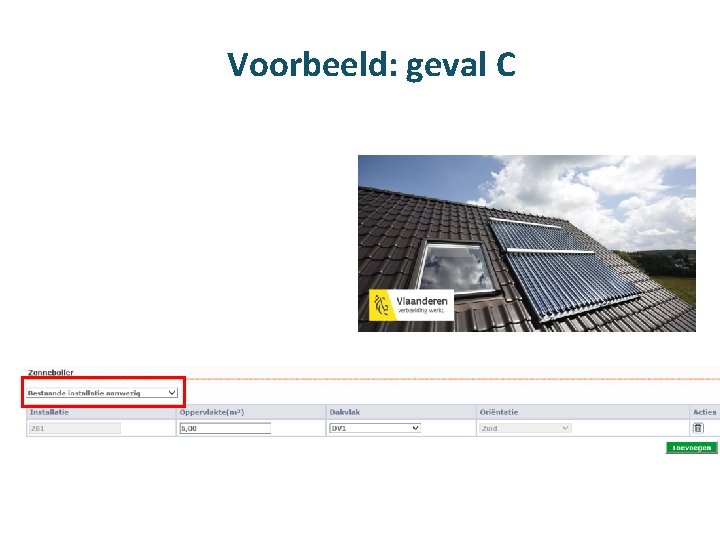 Voorbeeld: geval C 