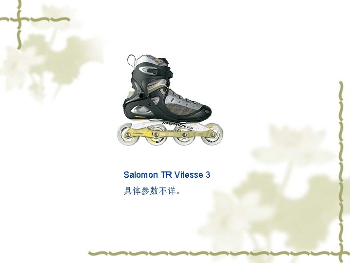 Salomon TR Vitesse 3 具体参数不详。 