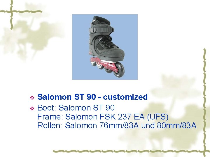 v v Salomon ST 90 - customized Boot: Salomon ST 90 Frame: Salomon FSK