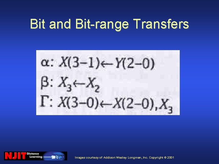 Bit and Bit-range Transfers Images courtesy of Addison Wesley Longman, Inc. Copyright © 2001