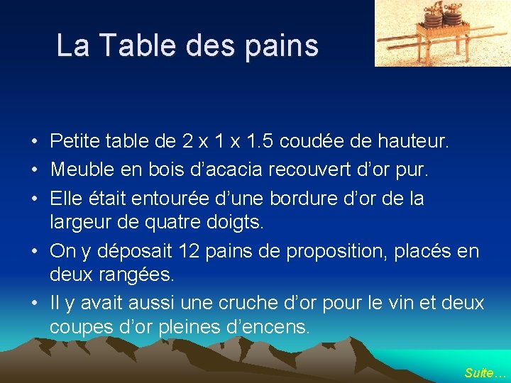 La Table des pains • Petite table de 2 x 1. 5 coudée de