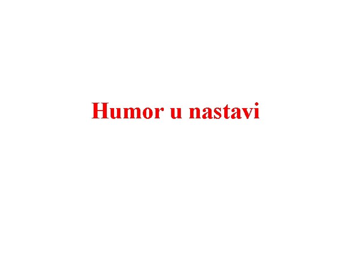 Humor u nastavi 