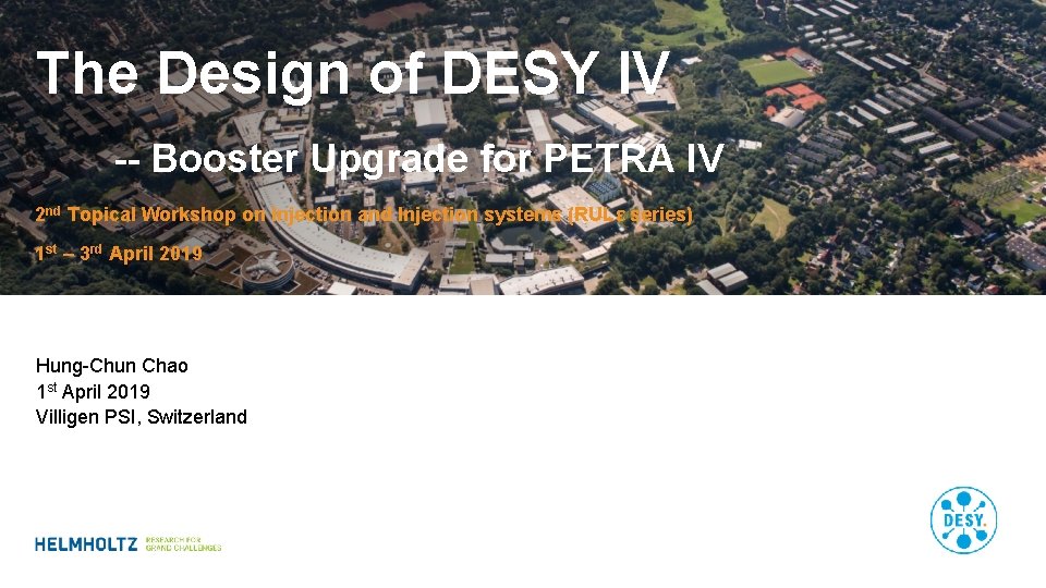 The Design of DESY IV -- Booster Upgrade for PETRA IV 2 nd Topical