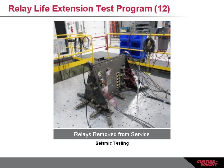 Relay Life Extension Test Program (12) Relays Removed from Service Seismic Testing 