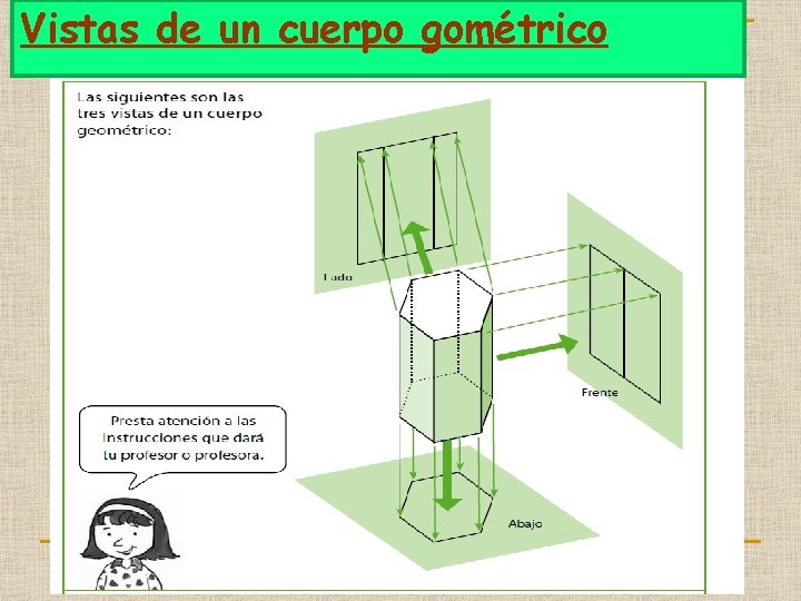 Vistas de un cuerpo gométrico 