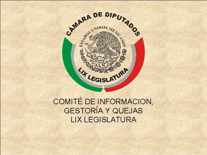 COMITÉ DE INFORMACION, GESTORÍA Y QUEJAS LIX LEGISLATURA 