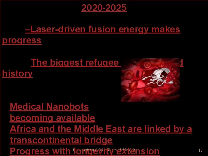 2020 -2025 2023 –Laser-driven fusion energy makes progress 2024 - The biggest refugee crisis