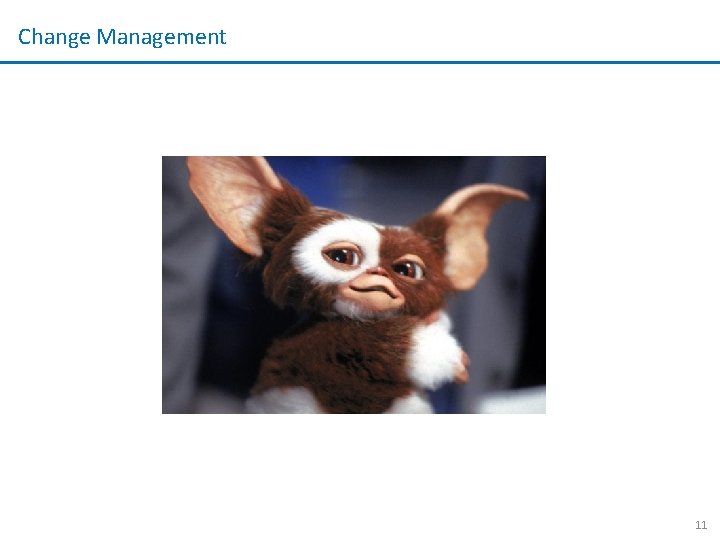 Change Management 11 Change Management 11