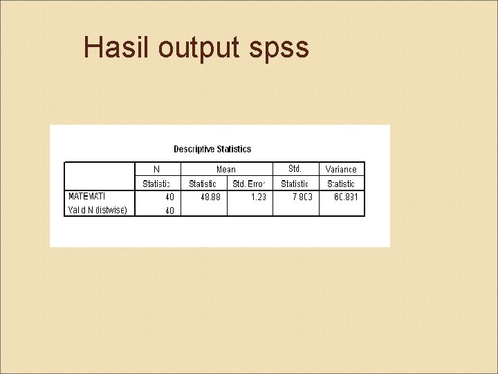 Hasil output spss 