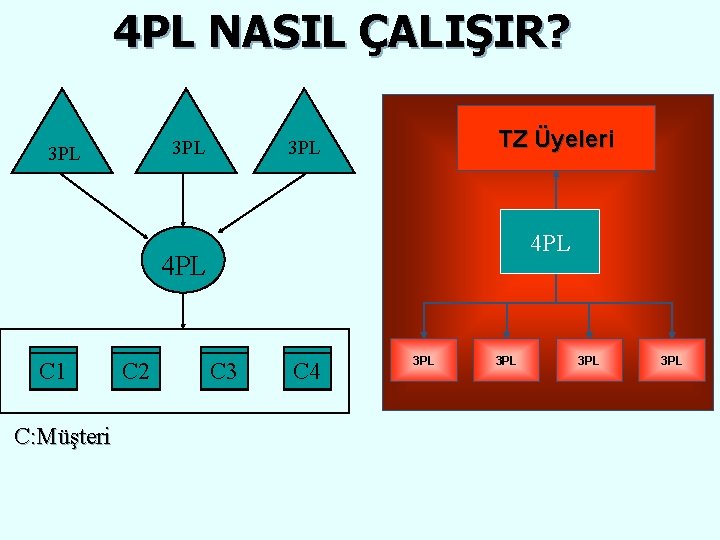 4 PL NASIL ÇALIŞIR? 3 PL TZ Üyeleri 3 PL 4 PL C 1