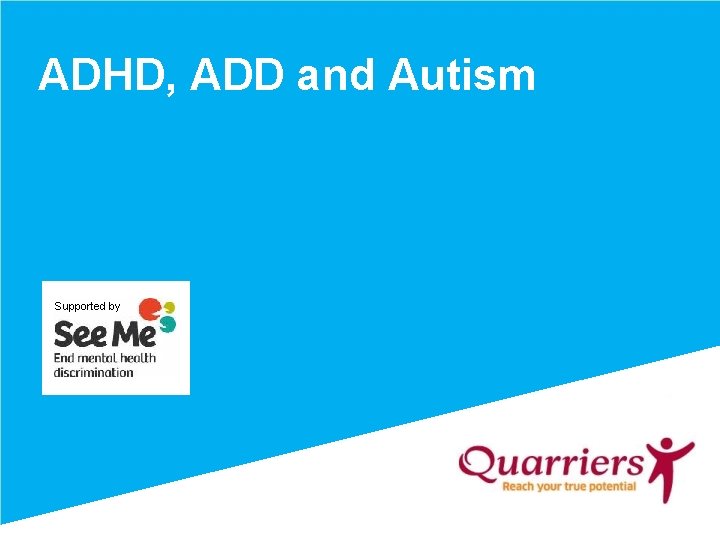 ADHD, ADD and Autism Supported by 