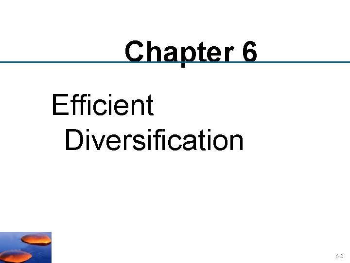 Chapter 6 Efficient Diversification 6 -2 