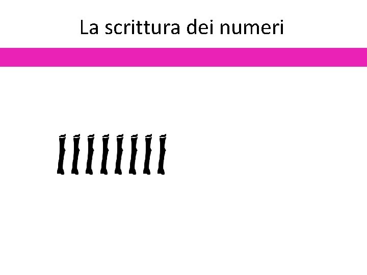 La scrittura dei numeri 