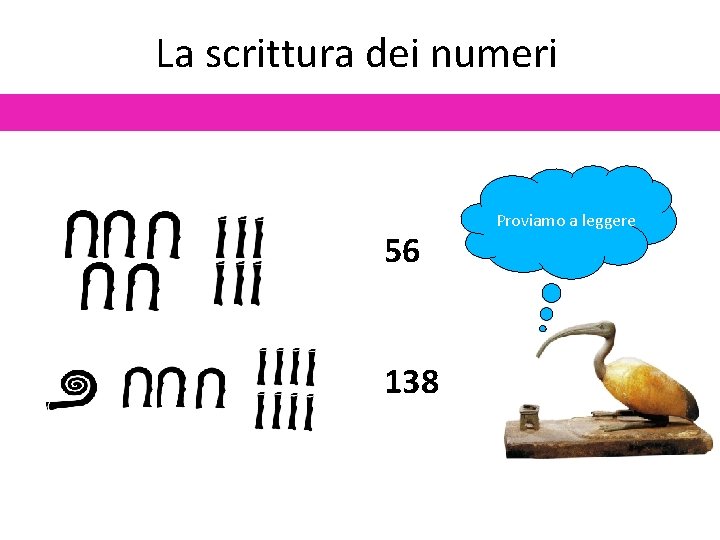 La scrittura dei numeri 56 138 Proviamo a leggere 