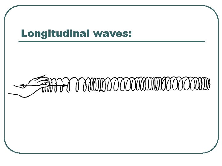 Longitudinal waves: 