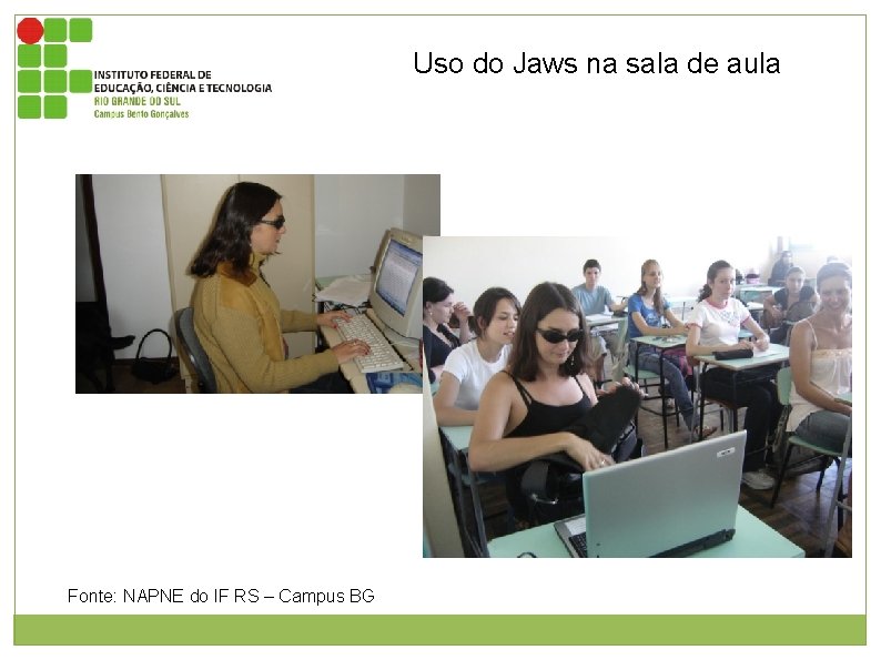 Leitores de Telas para Linux e Mac OS Uso do Jaws na sala de