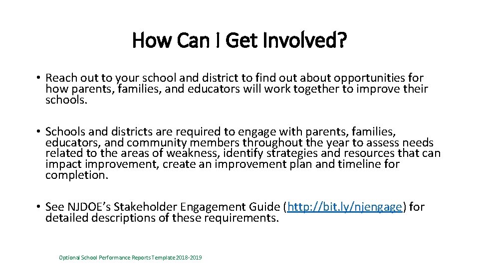 How Can I Get Involved? • Reach out to your school and district to