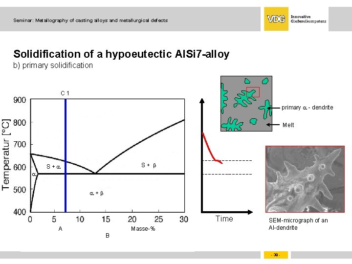 Seminar: Metallography of casting alloys and metallurgical defects Solidification of a hypoeutectic Al. Si