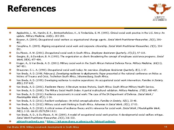 References v v v v v Applewhite, L. W. , Hamlin, E. R. ,