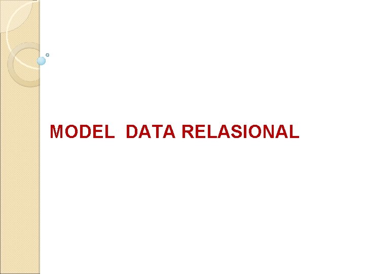 MODEL DATA RELASIONAL 